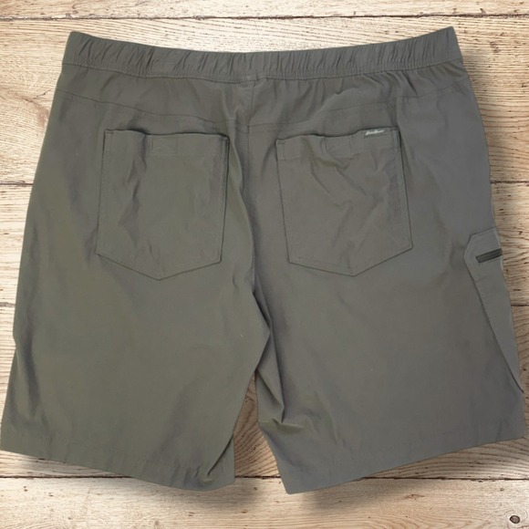 EDDIE BAUER Mens Pull On Performance Stretch Cargo Shorts - Size 2XL XXL - Gray‎ - Picture 3 of 9